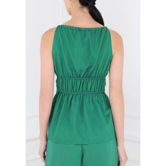 Proenza Schouler White Label Drapey Suiting Ruched Top in Green Size 2 - Picture 2 of 8